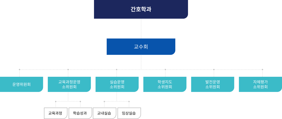 간호학과조직도, 자세한 내용은 아래 참조.
